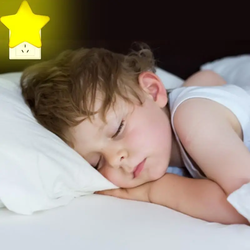 

Cute Star LED Night Light Sensor Control Dimmable Lamp Remote Control EU Plug 110V220V For Home Bedroom Children Kids Gift