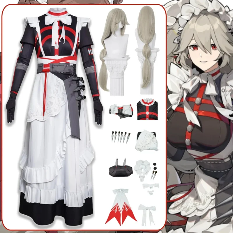 Zzz Александрина Себастьян костюм для косплея Zenless Zone Zero Женская горничная