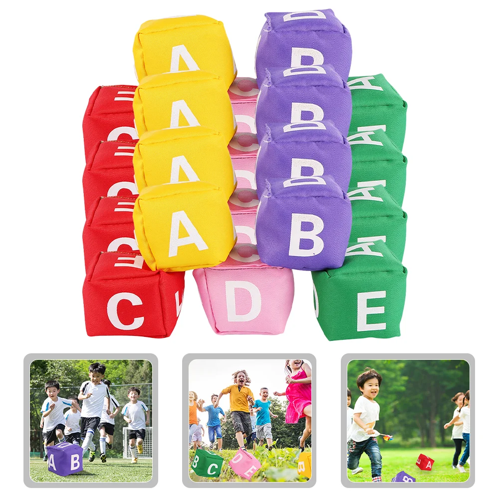 

20 Pcs Outdoor Toys Toddler Alphabet Bean Bag Toss Bags Throwing Game Sports Tossing Props Kids Rice Husk Filling Small