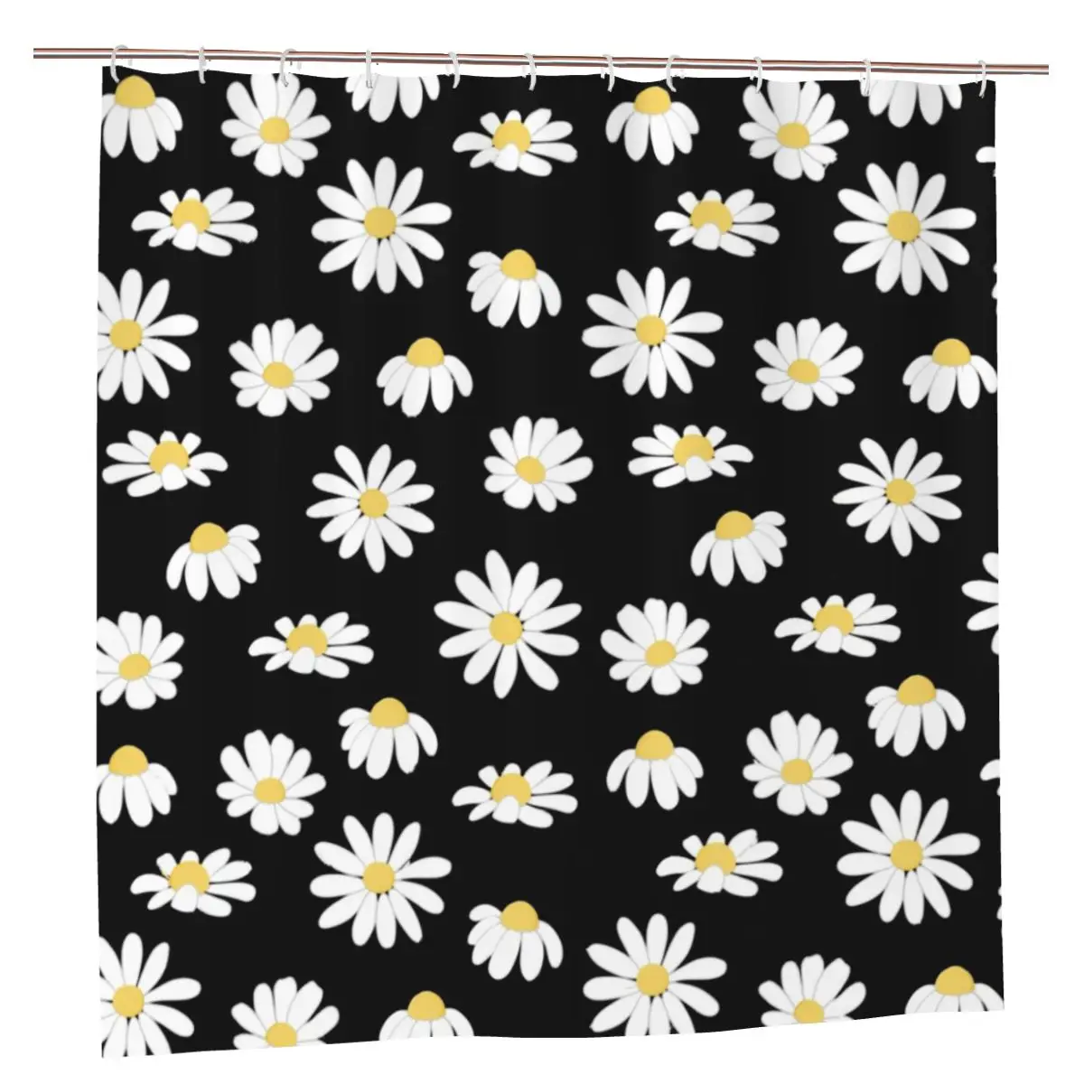 

Daisy Flowers Shower Curtain Bathroom Polyester Washable Bed Curtain Funny Wall Decoration Hanging Cloth Screen