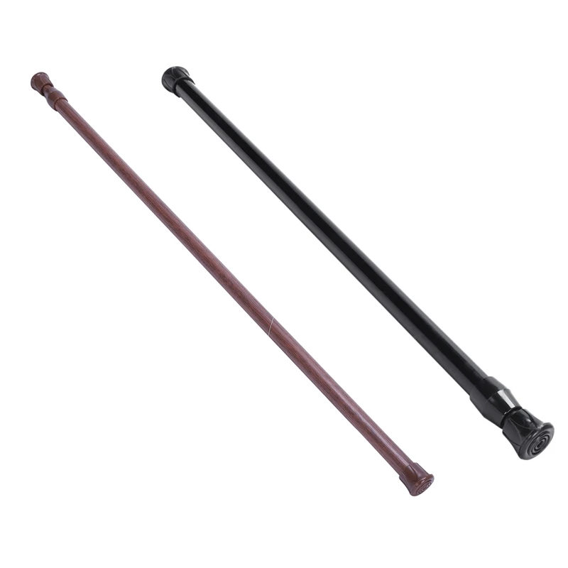 

Spring Extendable Loaded Curtain Rail Pole Telescopic Bath Window Tension Rod,40-70Cm & 55-90Cm,Wood Color