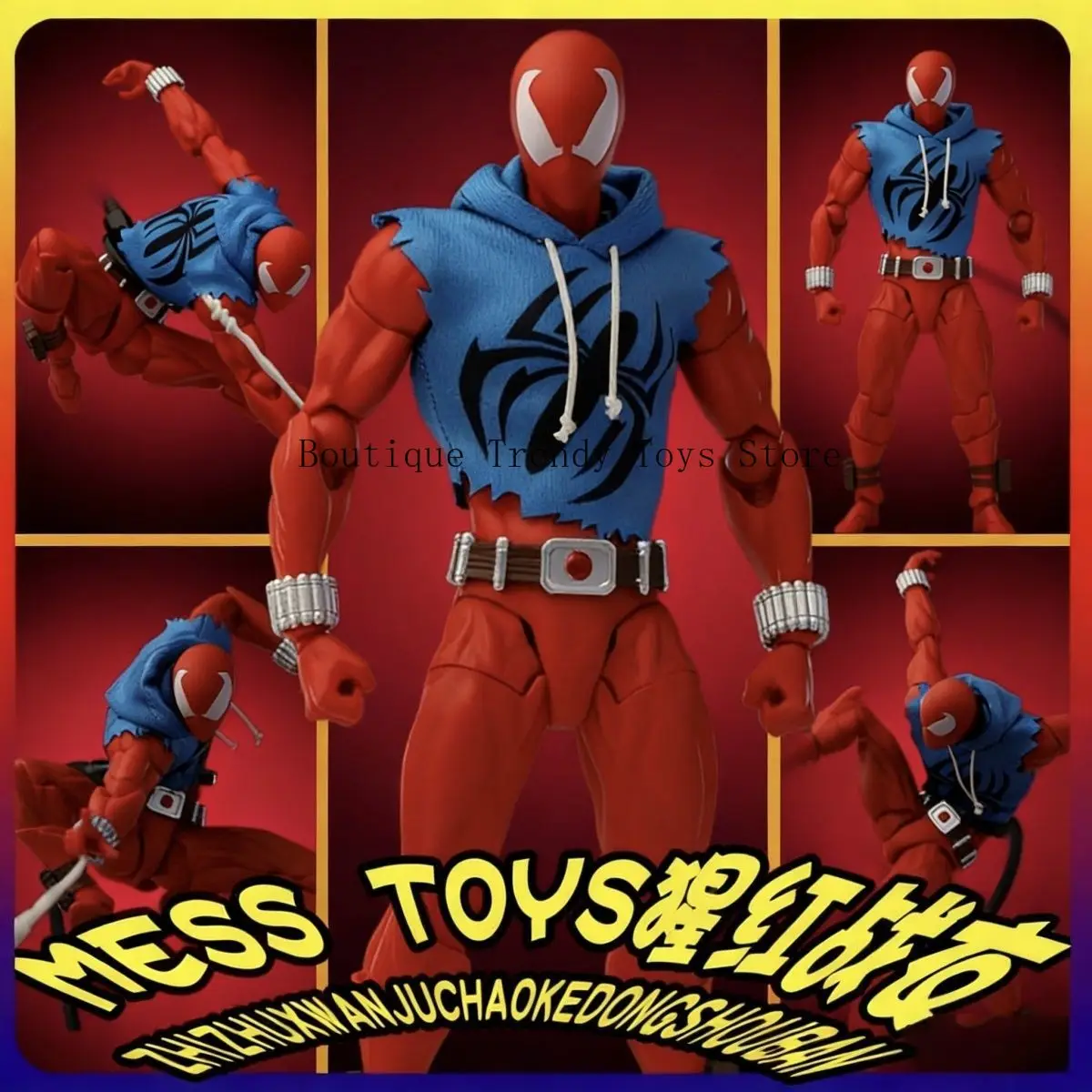 Фото НОВИНКА MESS TOYS: Фигурка Кейна Паркера из аниме «Человек-паук: Симбиот-сосед». Подвижная коллекционная модель. №2