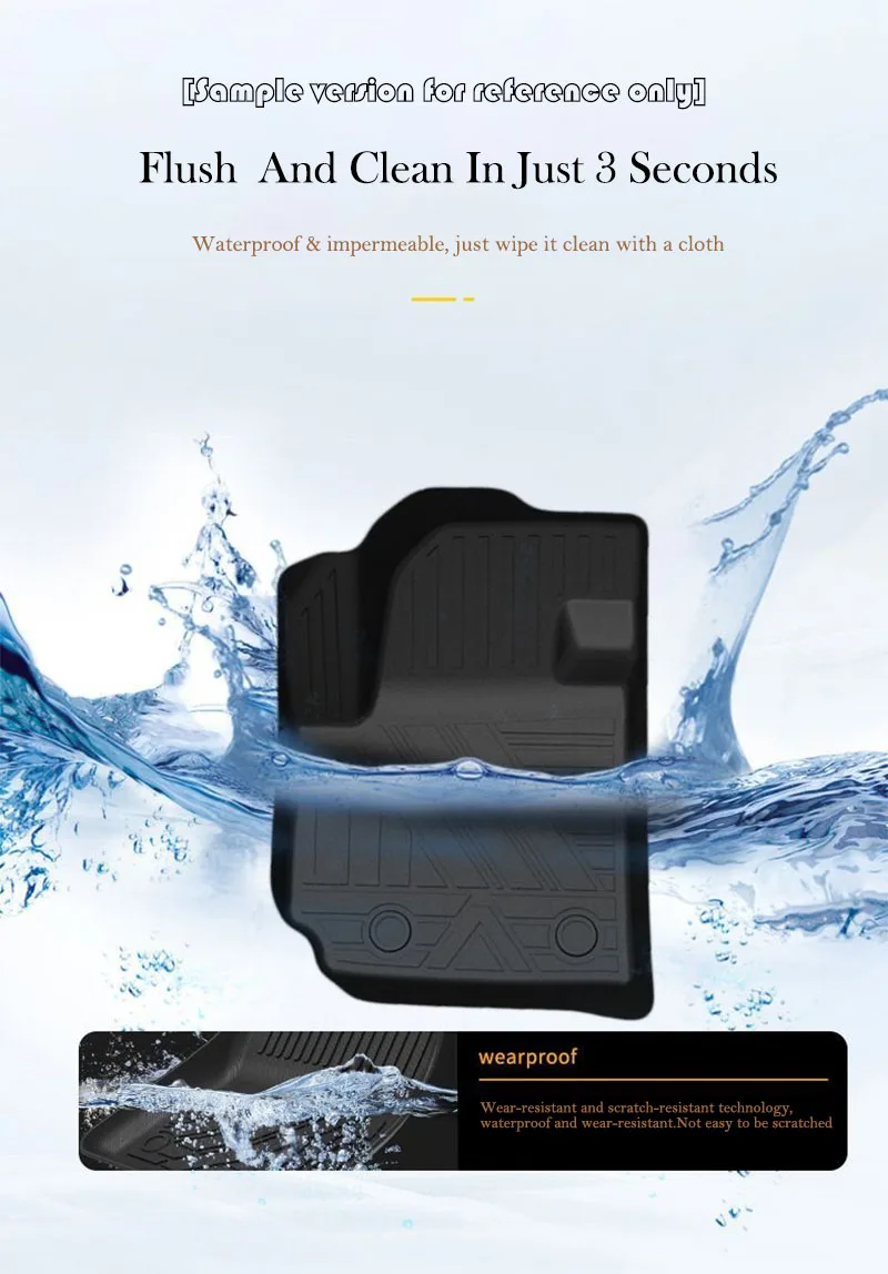 Фото Автомобильные коврики для Wuling Starlight S, Chevrolet Captiva EV/PHEV F510S 2025~2027, водонепроницаемые накладки, чехлы для ног, аксессуары для авто (для леворульных авто) №3