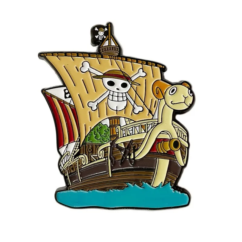 

Pirate Ship Enamel Pin Anime One Piece Pins Manga Briefcase Badges Badges on Backpack Brooch for Clothes Cool Gifts Wholesale