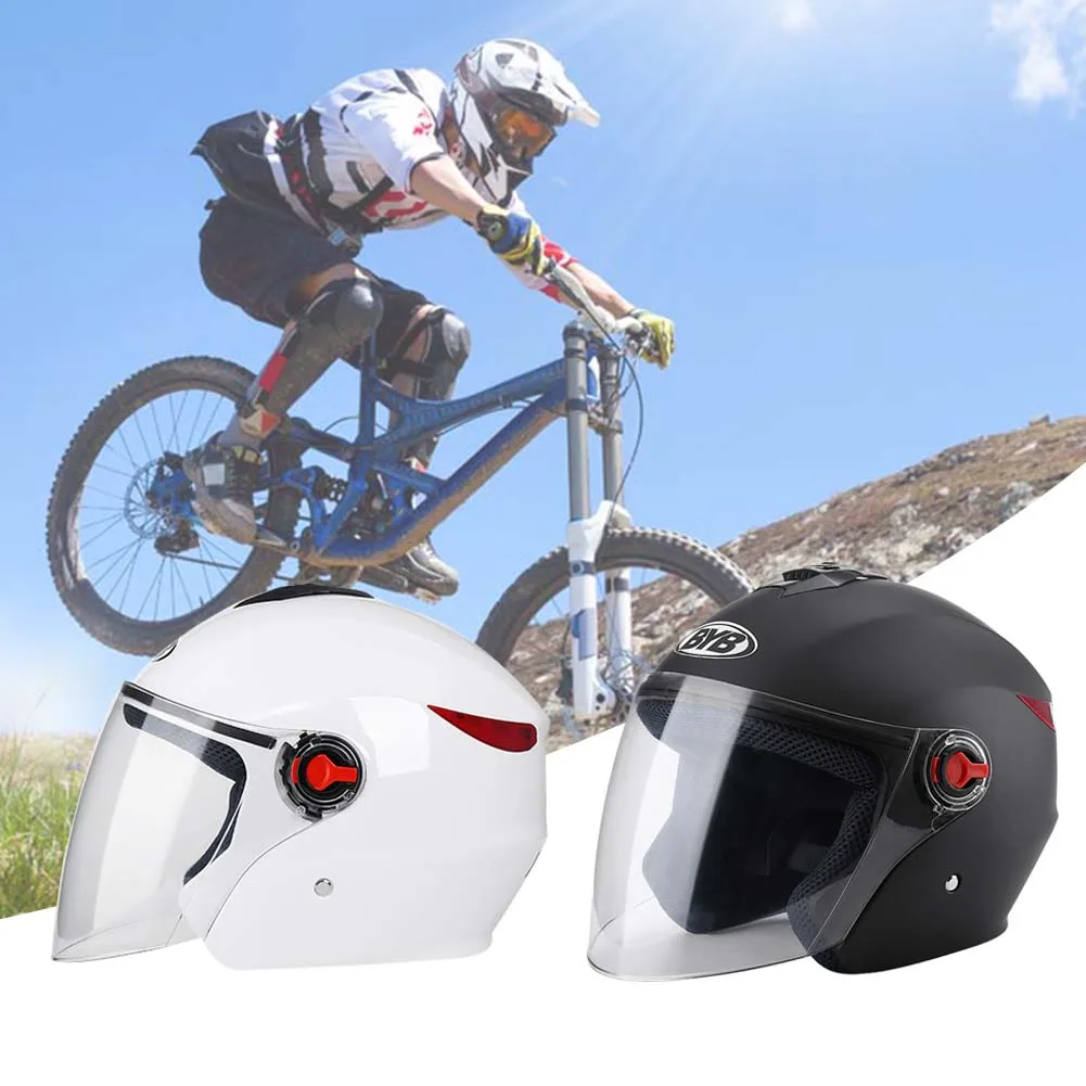 

New Motorcycle Open Face Helmet All Year Round Use Comfortable Half Helmet With Sun Visor For Adult Men Women