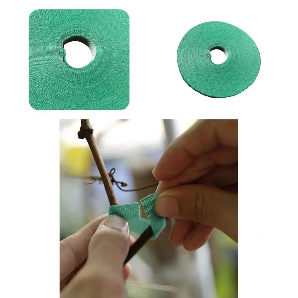 

1 Roll Plant Tape Practical Green Ribbon Vinyl Staking Twist Tie Recycled Plant Tie