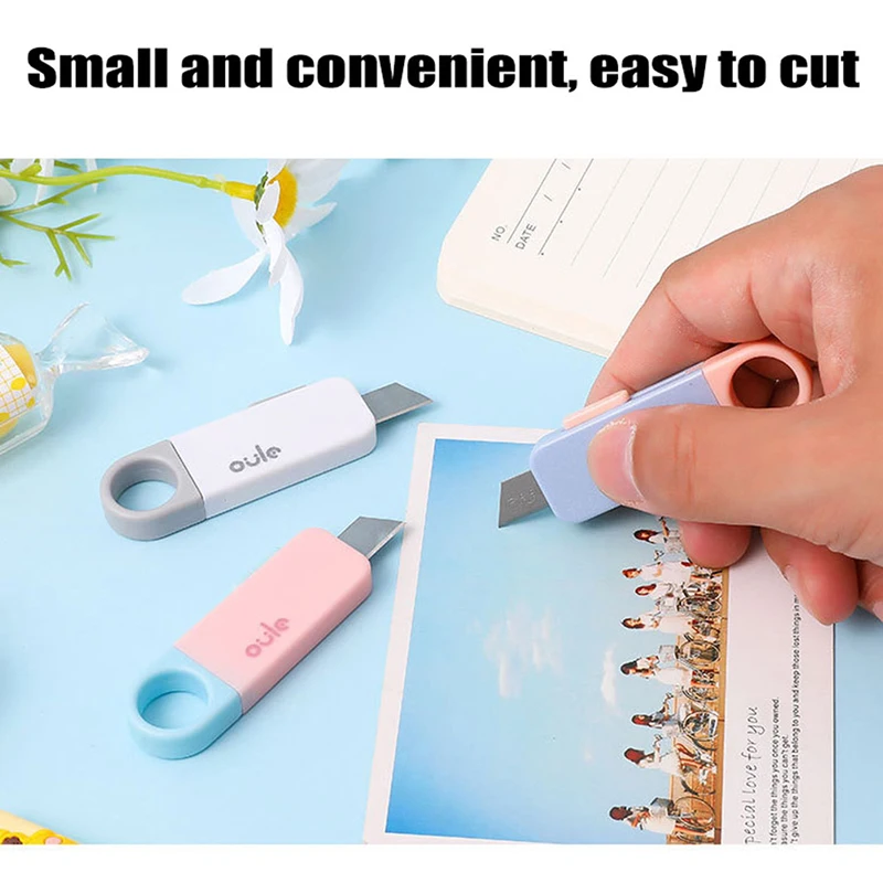 

Portable Mini Utility Knife Paper Cutter Envelope Opener Express Craft Wrapping Stationery Pink Pocket Knife Utility Knife Gift