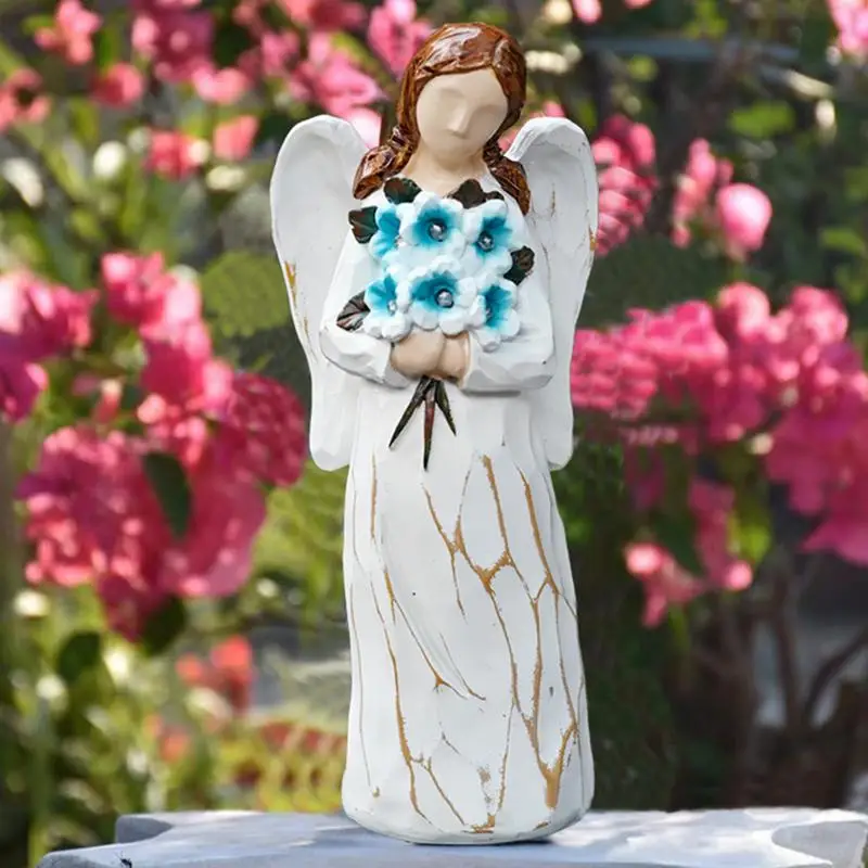 Солнечный ангел 11 дюймов солнечные ангелы из смолы для наружного сада