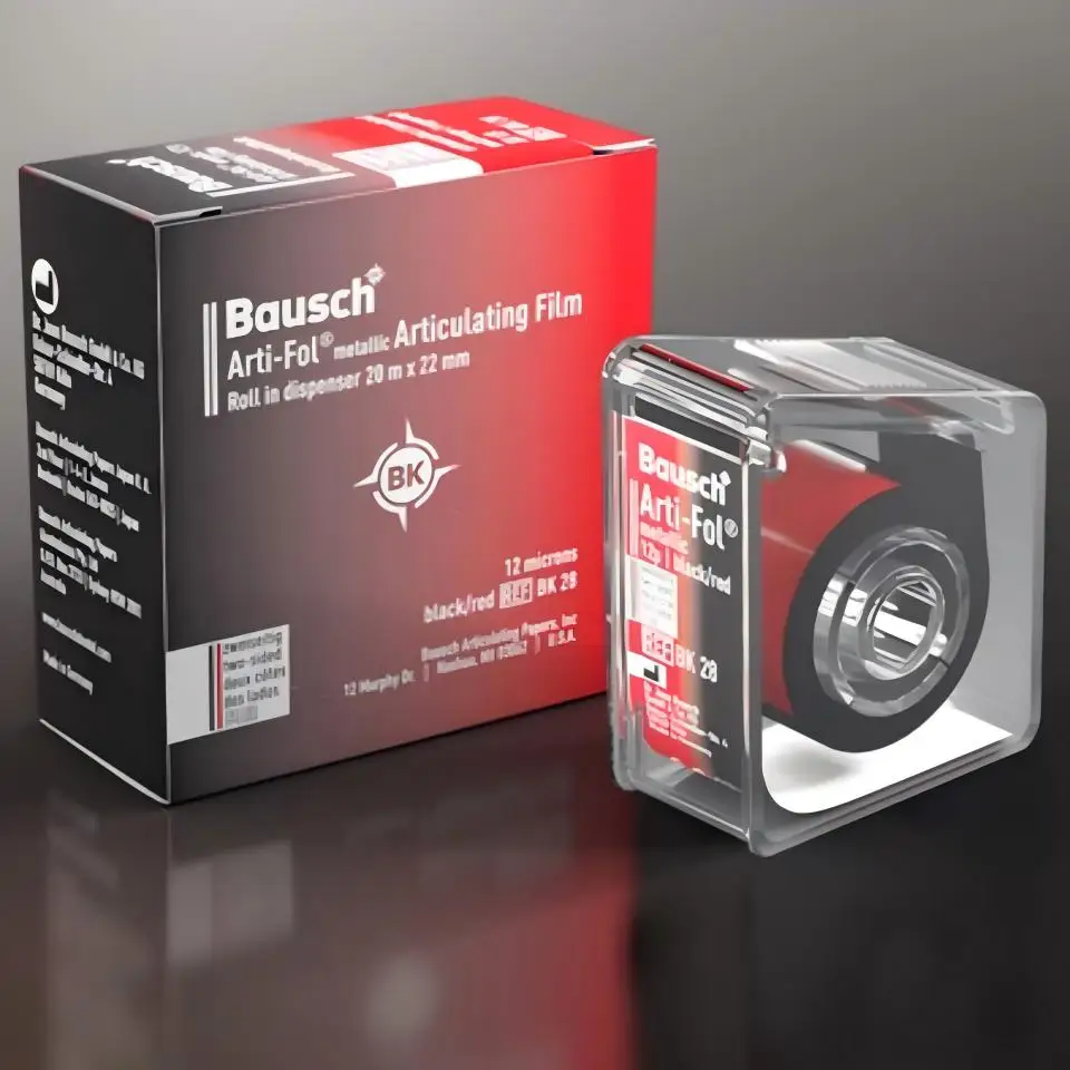 Фото Пленка Bausch Articulating Film 12 мкм для стоматологической окклюзионной пленки, металлическая пленка-индикатор прикуса, индикатор окклюзии BK28 BK31 BK32 BK39, 20 м/рулон №2