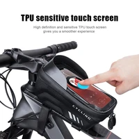 waterproof bicycle bag tpu touch screen bicycle frame front tube bag mtb mountain bike phone holder outdoor cycling equipment