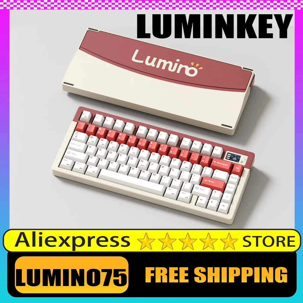 Новая Механическая клавиатура Luminkey Lumino75 из алюминиевого сплава Bluetooth три режима
