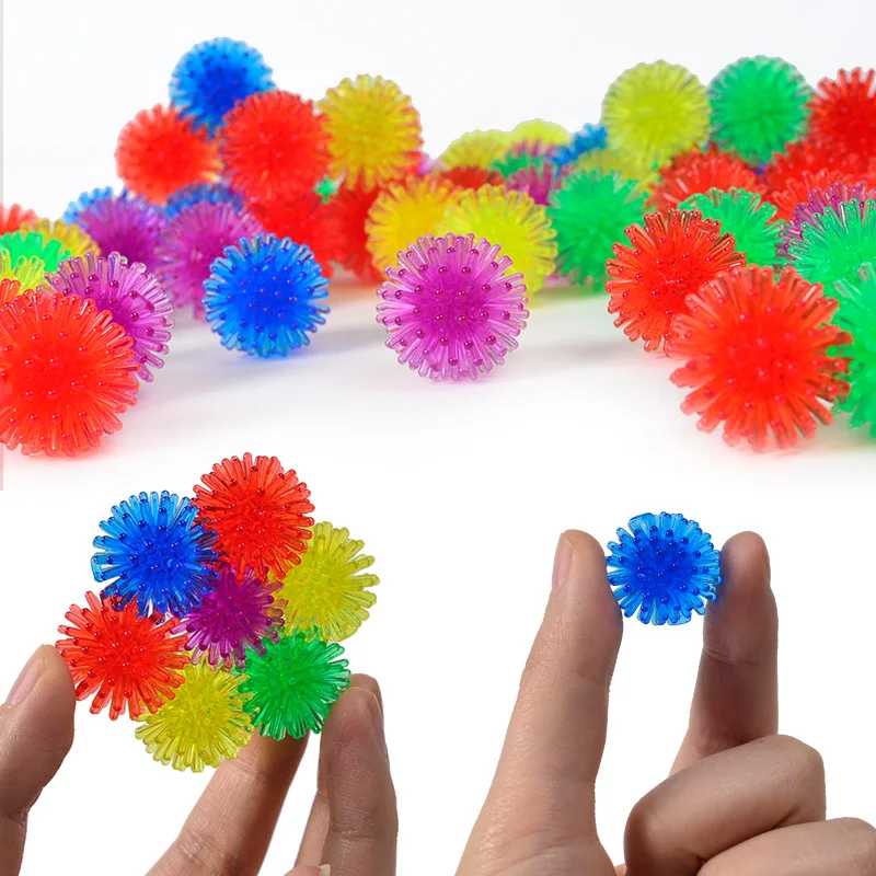 

Colorful Soft Plastic Hedgehog Ball for Kids, Filler, Foot Massage, Bayberry Ball, Birthday Gift, Decompression, 10Pcs