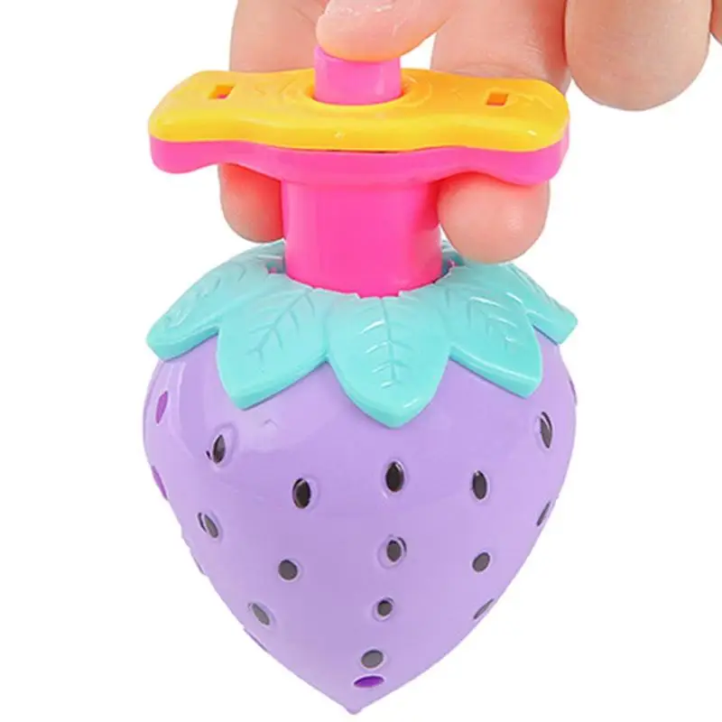 

Strawberry Luminous Toy Flash Light Rotating Gyro Fidgets Spinner Spinning Top Toys Random Color Children's Toys Kids Gifts