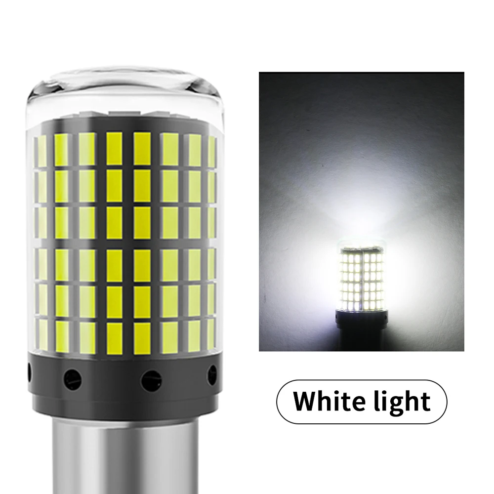 

1 шт. супер яркий автомобильный фонарь PY21W P21W LED 1156 1157 BAY15D P21/5W сигнальная лампа Canbus 3014SMD без ошибок тормозная лампа парковый диод 12 В