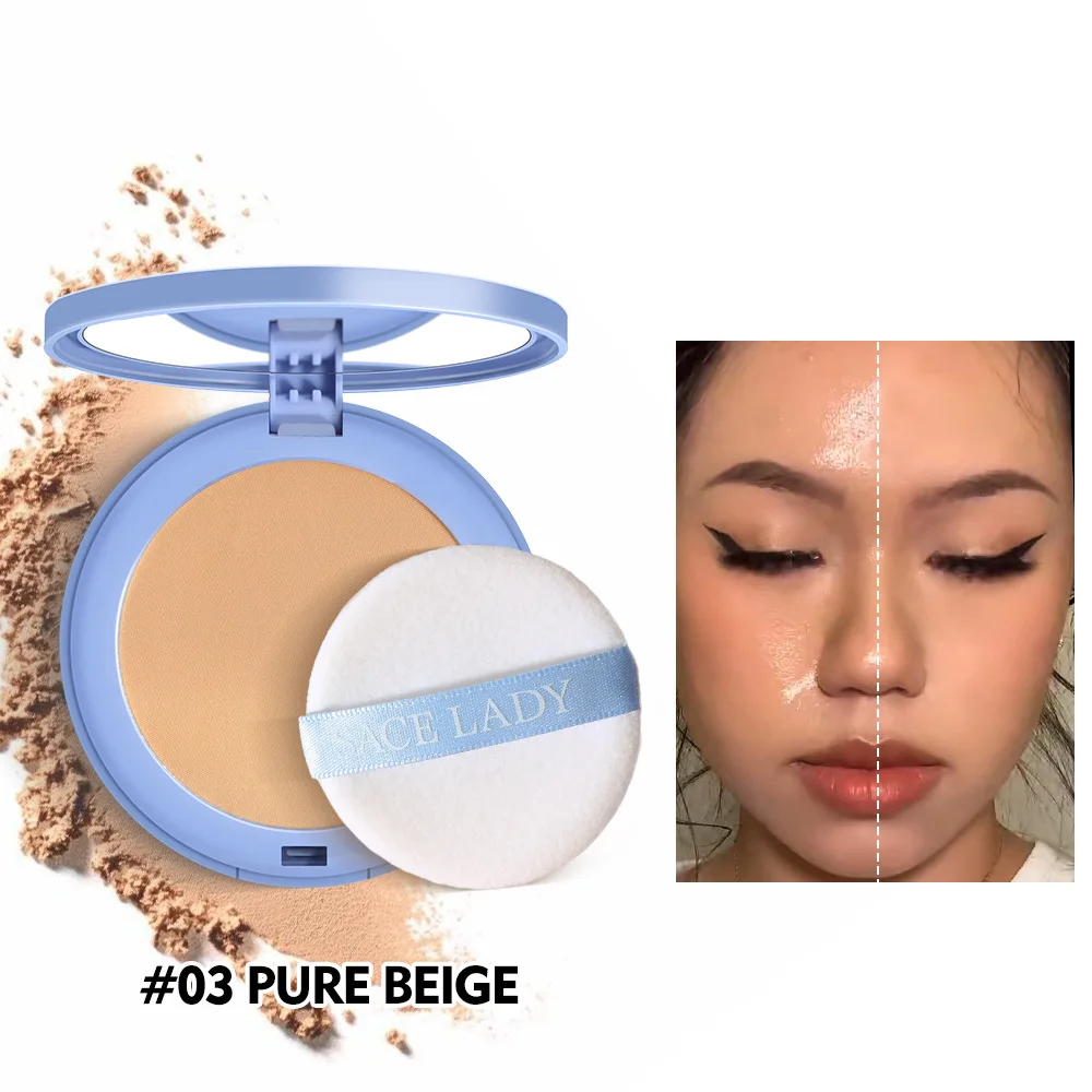 

Oil-control Compact Powder Waterproof Matte Face Women Powder Fashion Make up Tools Powder Natural Beauty Powder