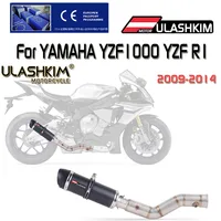 Motorcycle Exhaust Muffler Escape Full System Middle Link Pipe Slip On For yamaha YZF1000 YZF R1 2009 2010 2011 2012 2013 2014