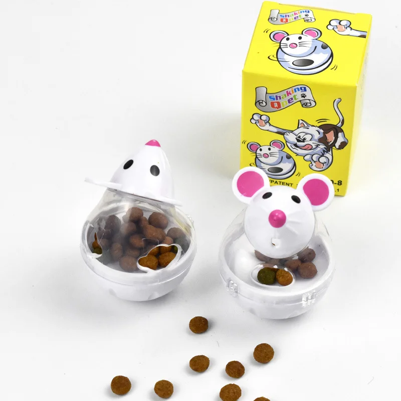 

Pet Cat Fun Tumbler Feeder Toy Mouse Leaking Food Balls Pet Educational Toys Pet Leakage Device Funny Cat Interactive Toy