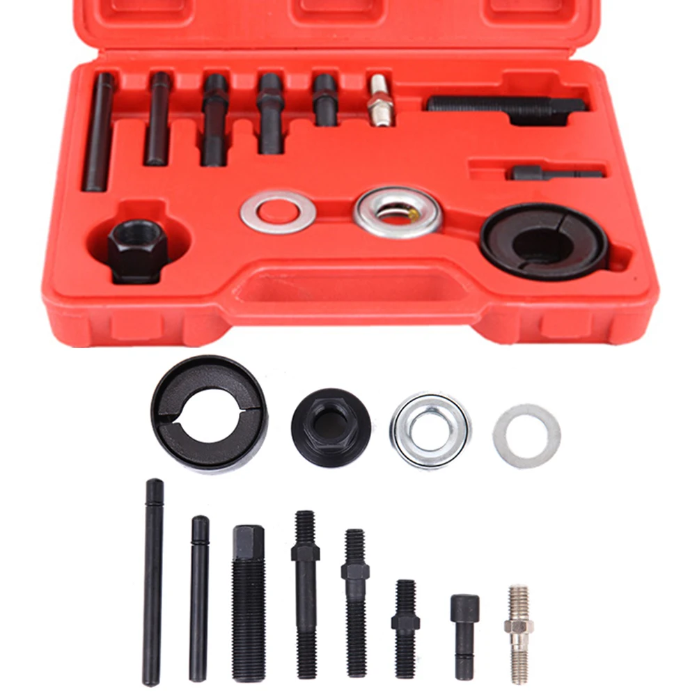 

12pcs Pulley Puller Remover & Installer Kit Car Power Steering Pump Alternator Pulley Automotive Set
