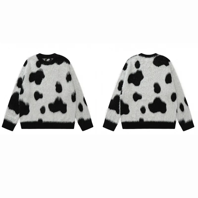 Цветная блокировка мужской и женский свитер в американском стиле уличный модный