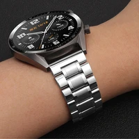22mm 20mm metal strap for huawei watch 3 gt 2 pro 46mm 42mm stainless steel bracelet for samsung galaxy watch 4 classic band