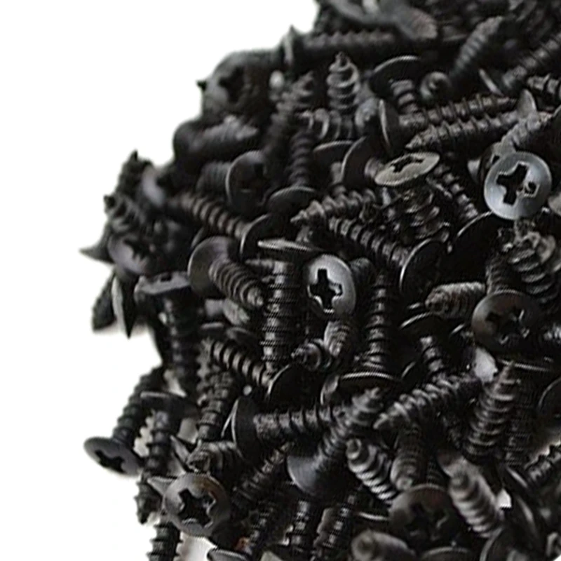 

200Pcs Black Guitar Pickguard Screws For Fender Strat/Tele Electric Guitar Bass