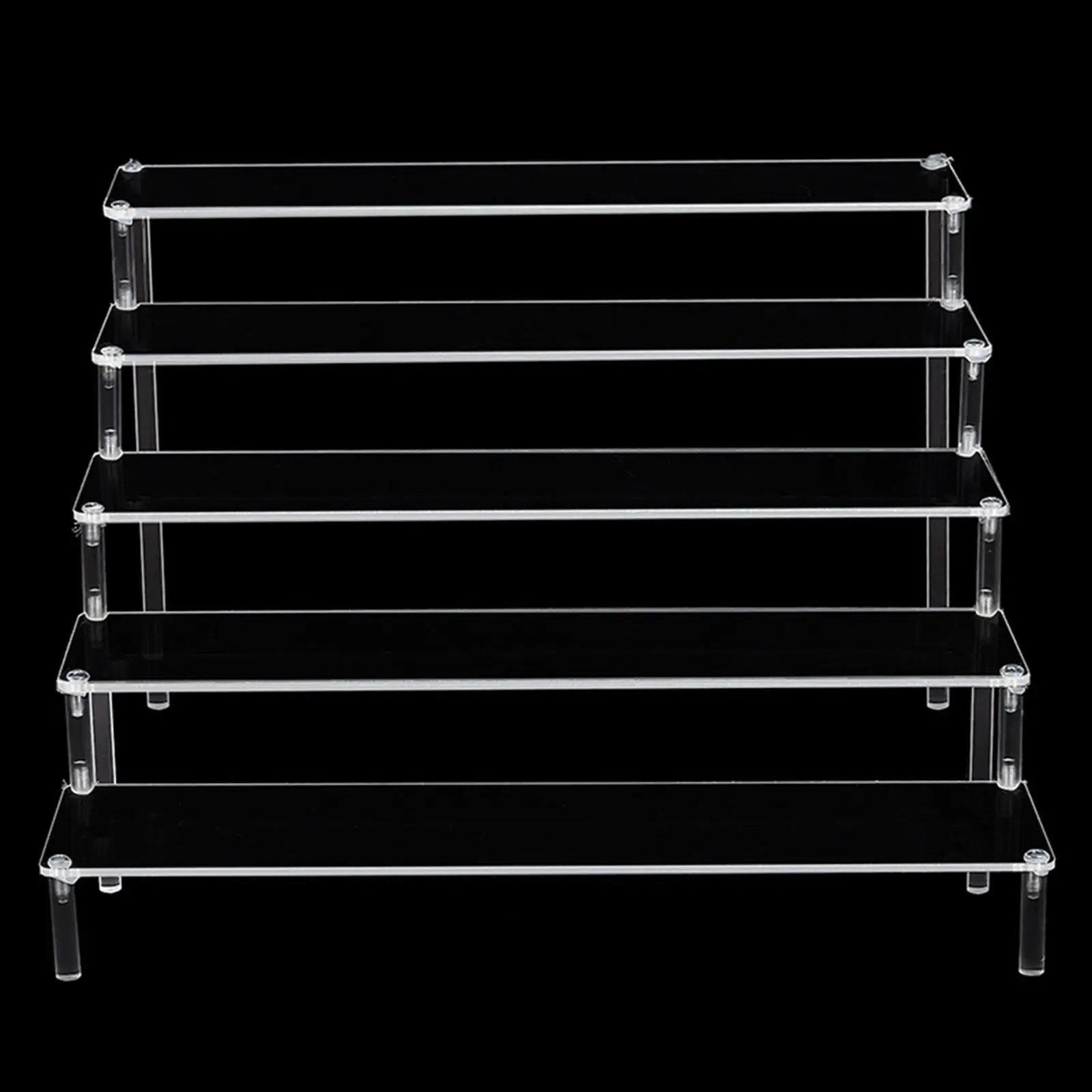 

Multi-Purpose Ladder Tier Acrylic Rack Perfume Makeup Storage Organizer Figure