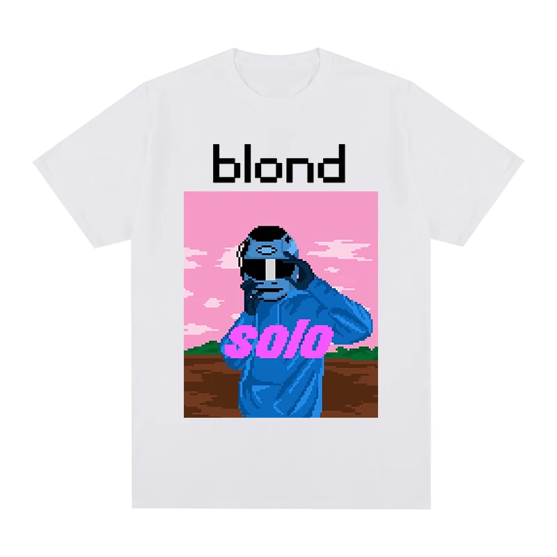 

Blond Solo Rapper Frank Hip Hop T-shirt Vintage Summer Fashion Cotton Men New TEE TSHIRT Womens Tops