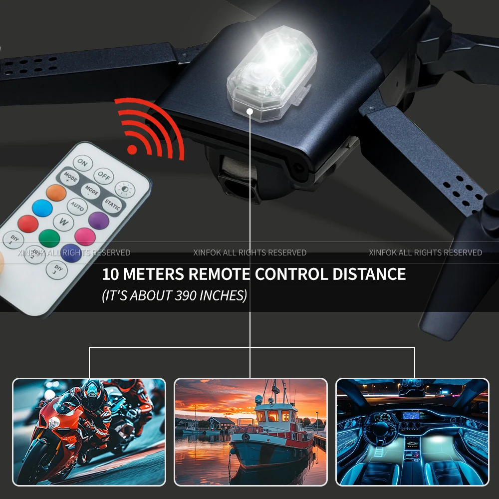 Стробоскоп для мотоцикла RGB DJI Mini 4 Mavic Air Avata светодиодная лампа аксессуары