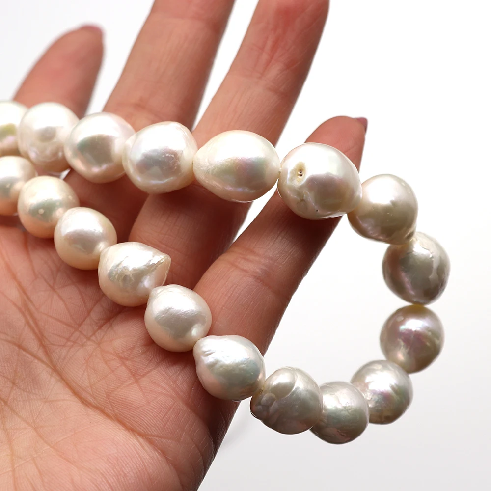 

New Natural Fresh Water Baroque Round Edison Pearl Bead High Quality Perforated Loose Bead, Used To Make Necklace Bracelet 112mm