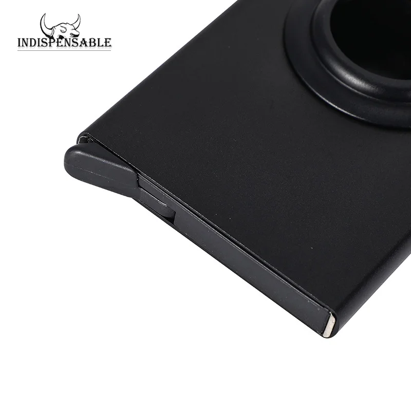 WIth Airtag ID Credit Card Box Slim Aluminum Wallet Pocket Case Bank RFID Card Holder Storage Organization Automatic Pop Up