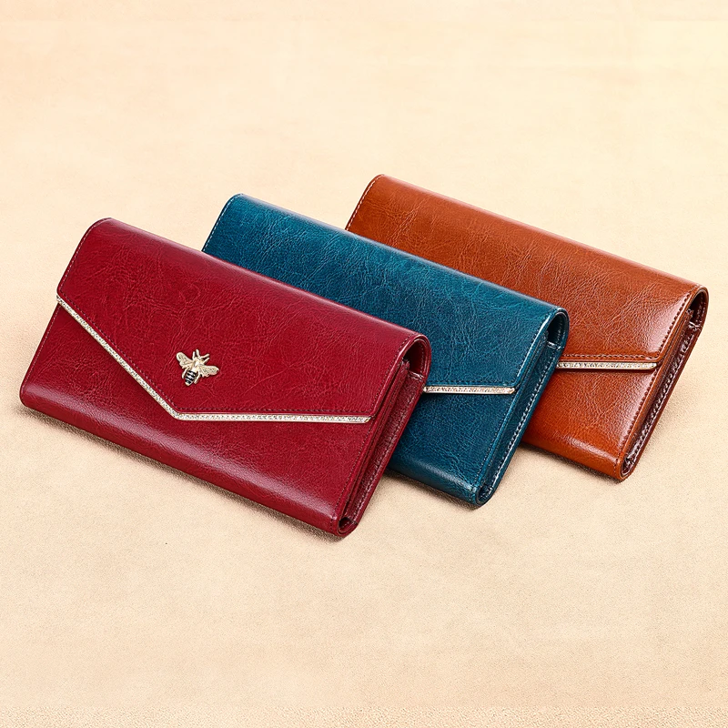 2022 Women Genuine Leather Wallet Ladies Hasp Patent Wallets Luxury Brand Coin Purse Female Clutch 3 Fold Cowhide |