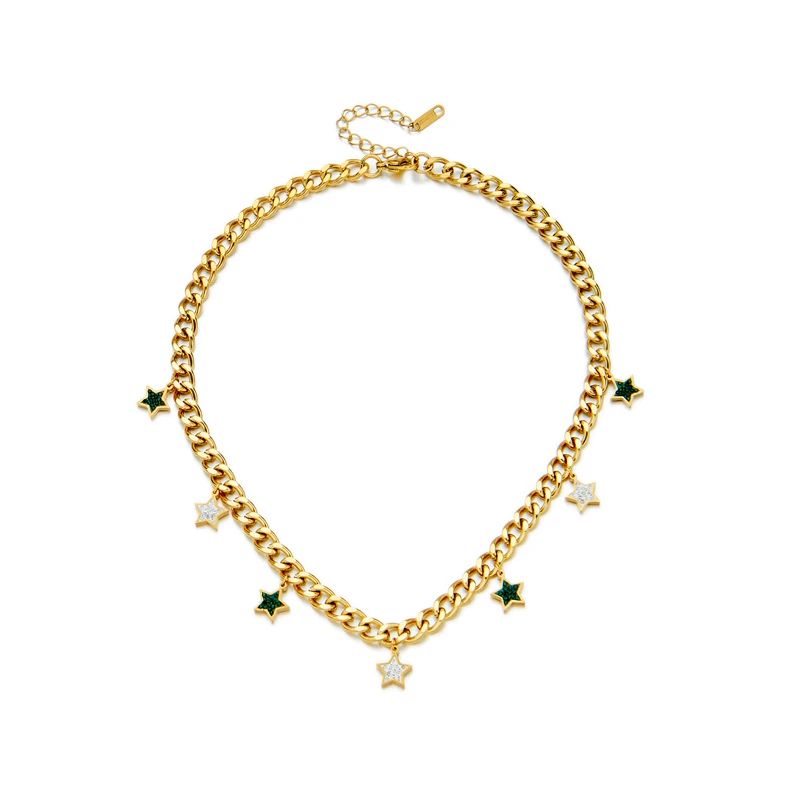 XIYANIKE Stainless Steel Necklace for Women Gold Color Star Pendant Chain Drop Shipping Girls Jewelry Gifts Party |