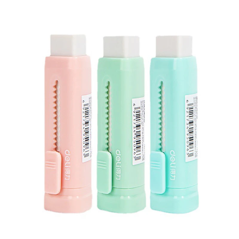 

Retractable Macaron color Push Pull Eraser Professional Drawing Painting Kawaii School Supplies