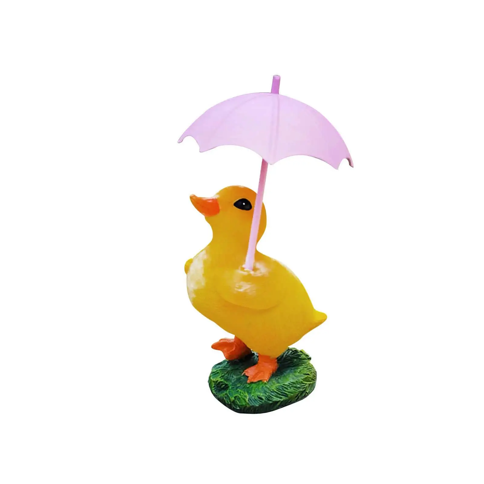 

Creative Duck Holding Umbrella Figure Yard Art Animals Crafts Duck Adornment Ornament for Backyard Patio Outside Courtyard Lawn