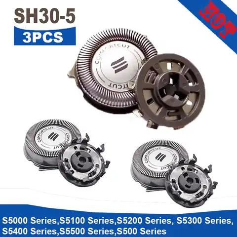 3 шт., сменные головки для бритвы Philips SH30 SH50 S500 S510 S5110 S5400 S5560 S5380 S5000 S5077 S5015