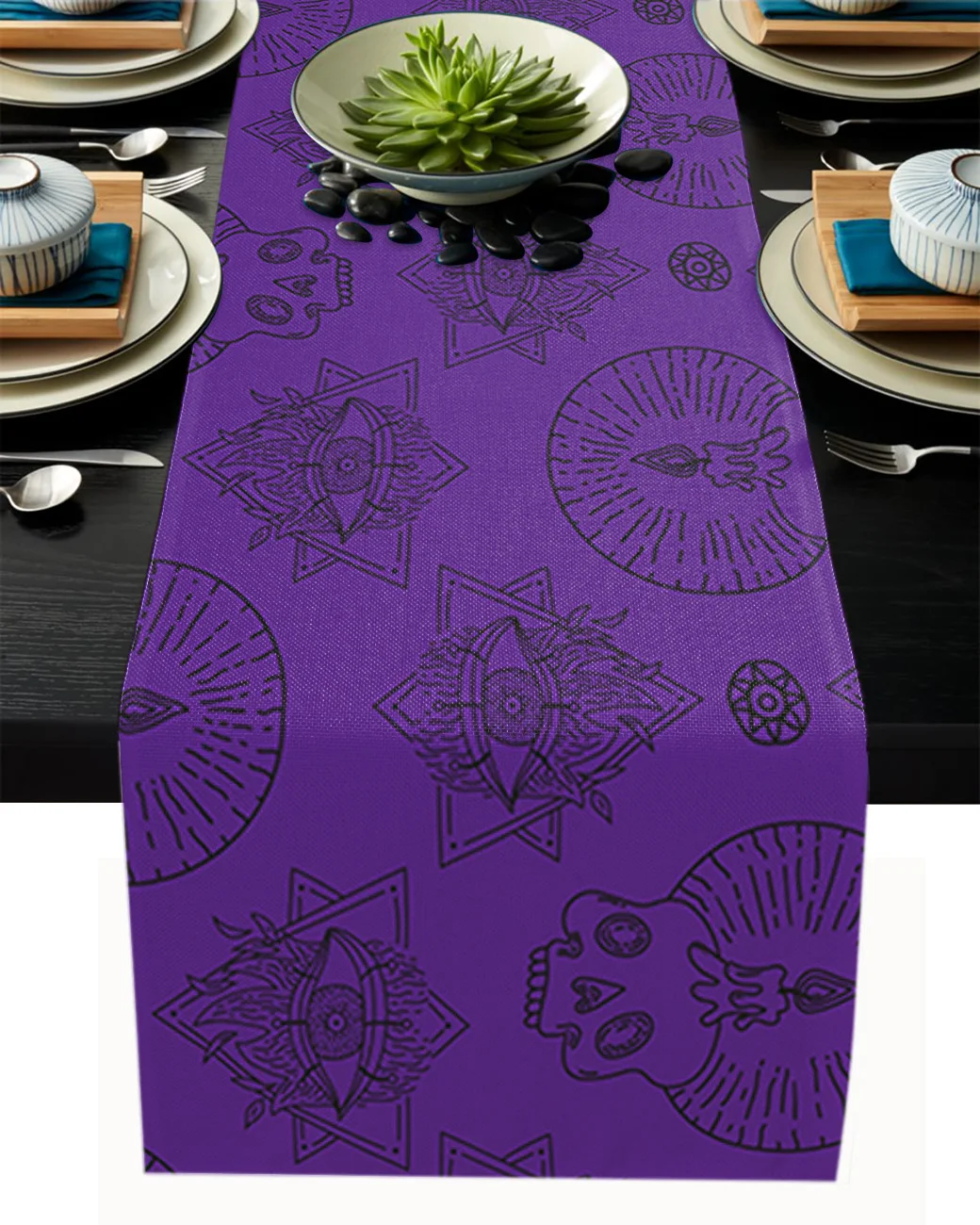 

Purple Eye Of Truth Tablecloth Table Runner Decoration Home Decor Dinner Table Decoration Table Decor