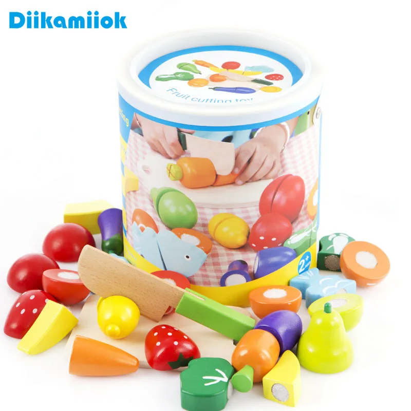 Набор деревянных игрушек на липучке для фруктов и овощей | Игрушки хобби