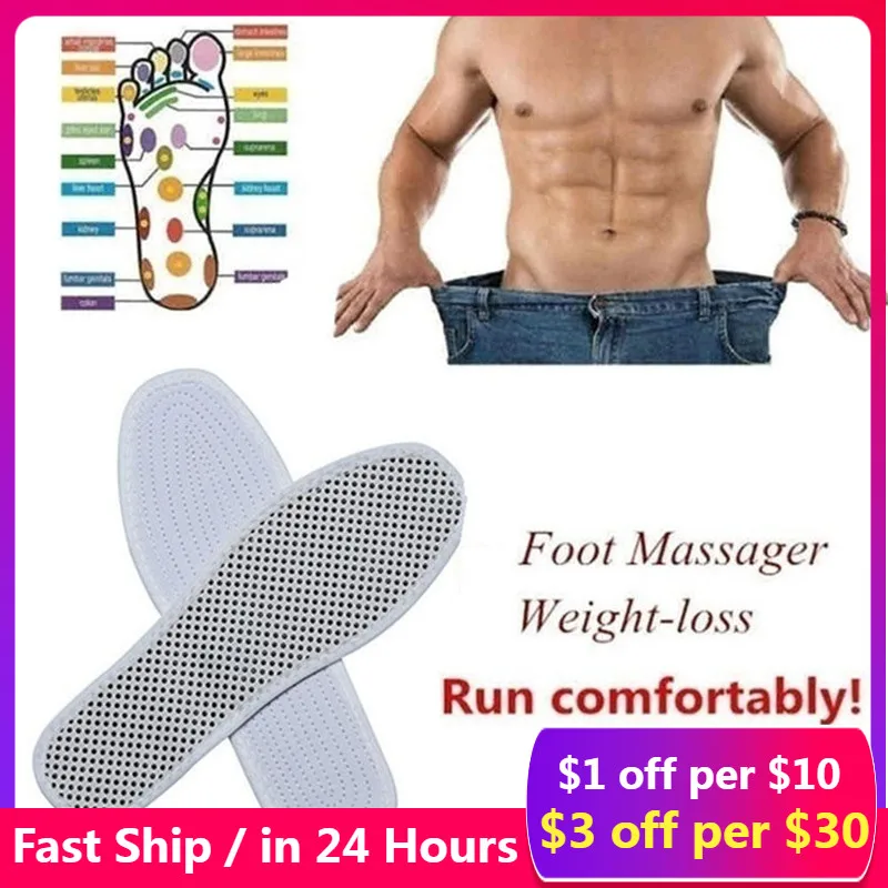 

4pcs/2Pairs Magnets Magnetic Massage Insoles Foot Acupressure Shoe Pads Therapy Slimming Insoles for Weight Loss Cutting Pads