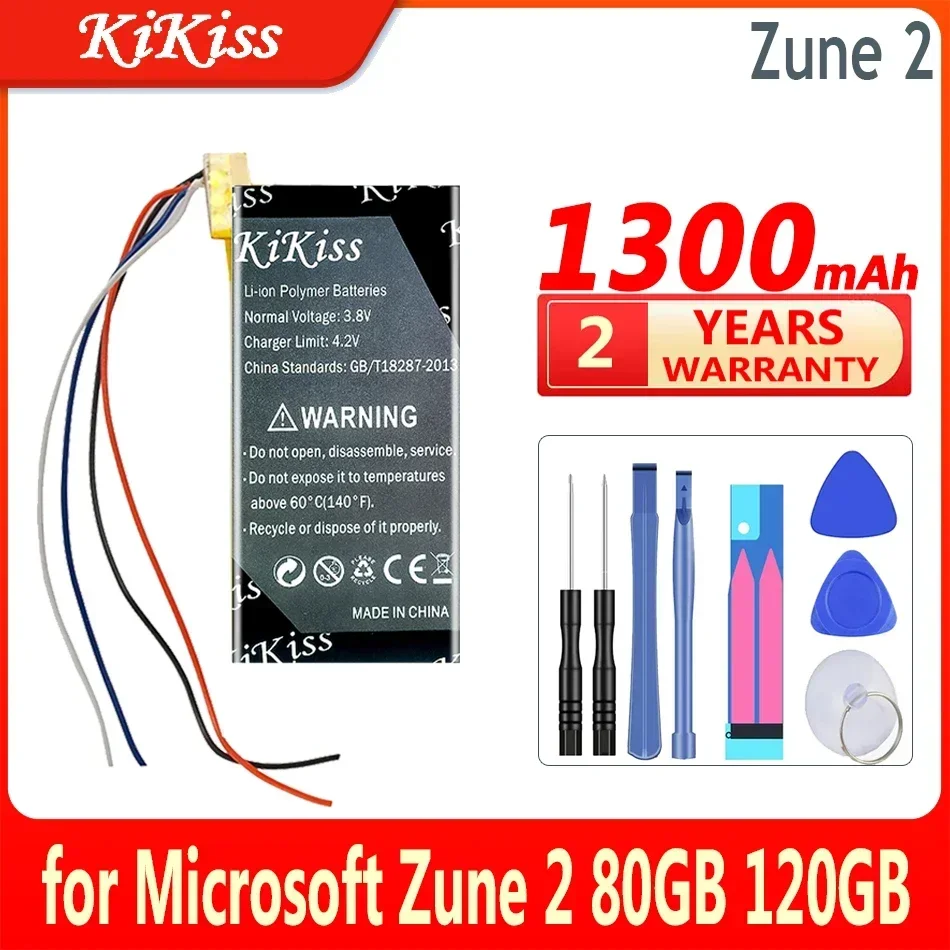 Аккумулятор KiKiss 1300 мАч для Microsoft X 814399 -001 Zune 2 80 ГБ 120 4G 8G большой емкости