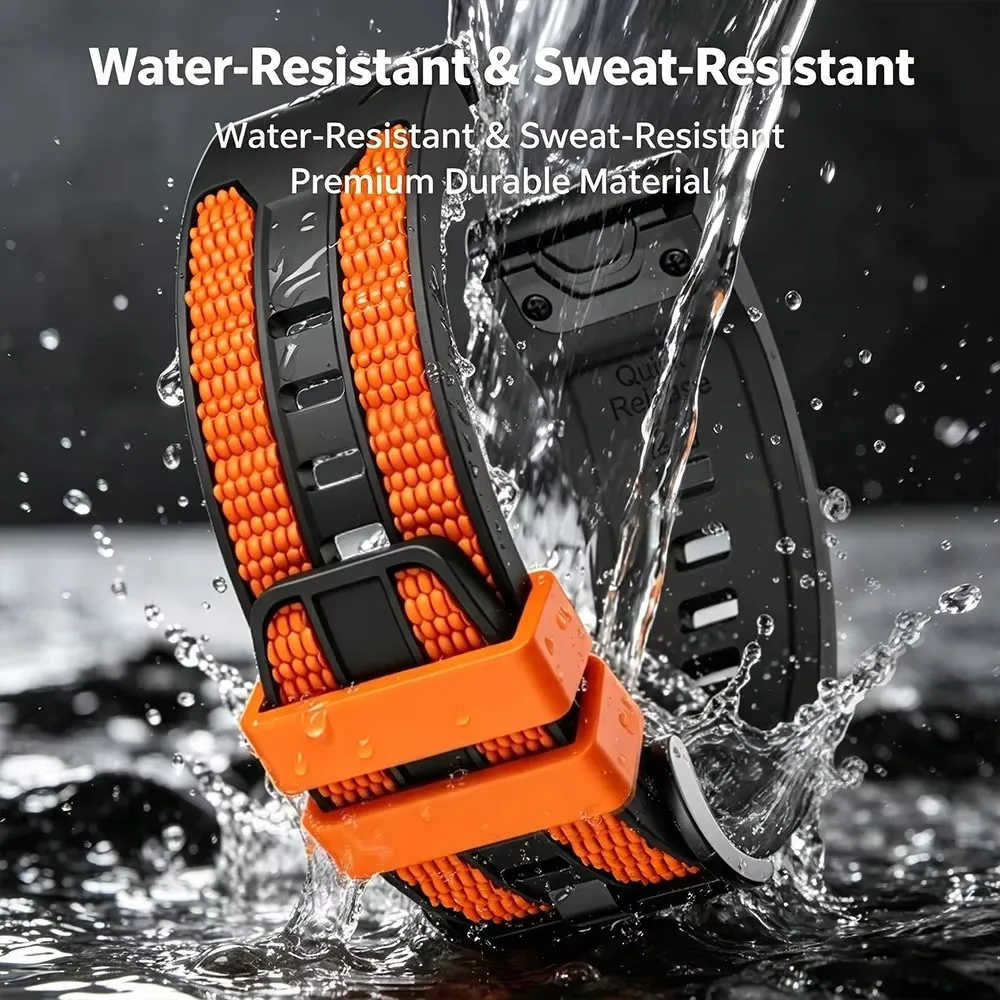 Фото Силиконовый быстросъемный спортивный ремешок для Garmin Fenix E, Forerunner 945/965, 7/7X/6/6X/5/5X Plus, Epix Pro, Enduro 3, Tactix 8/7 Pro №4