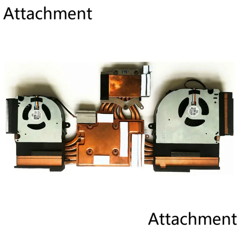 Новый охлаждающий вентилятор радиатора процессора и графического для Clevo X17SN X170
