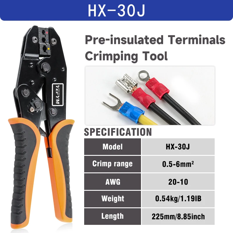 

Клещи для обжима клемм YEFYM HX-30J