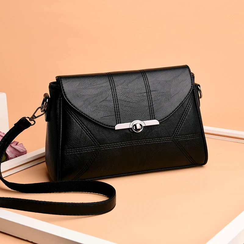 

Роскошная Новая женская сумка через плечо, винтажная Темпераментная Женская сумка, Высококачественная кожаная сумка-мессенджер на плечо с ...