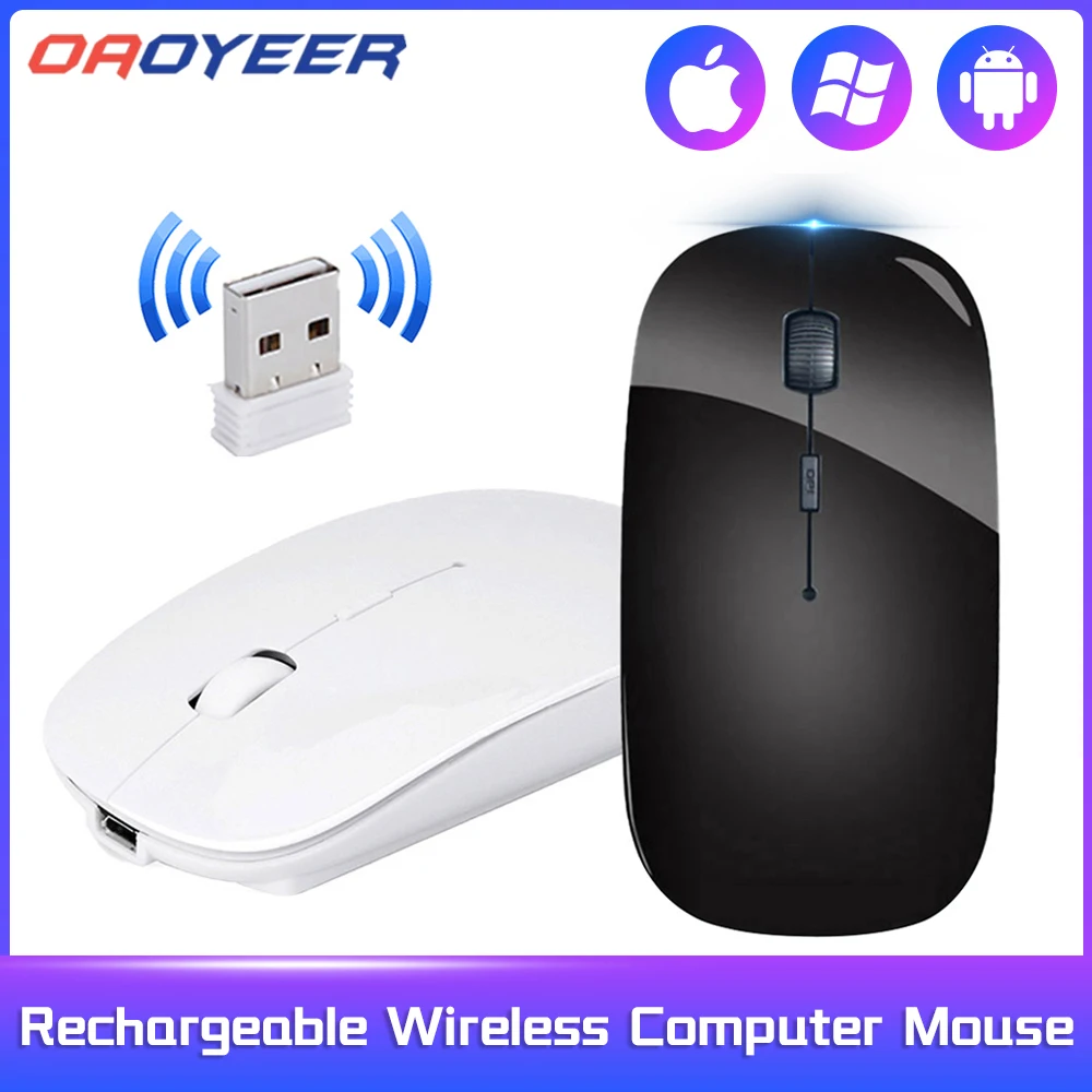 

2.4G Computer Wireless Mouse with USB Receiver Laptop Notebook Ultra Thin Silent Maus Mouse USB Optical Mice For Laptop PC