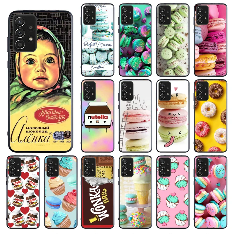 

Dessert Donut Macaron Phone Case for Samsung Galaxy A13 A22 A12 A32 A71 A11 A21S A33 A52 A72 A51 A50 A70 A31 M31