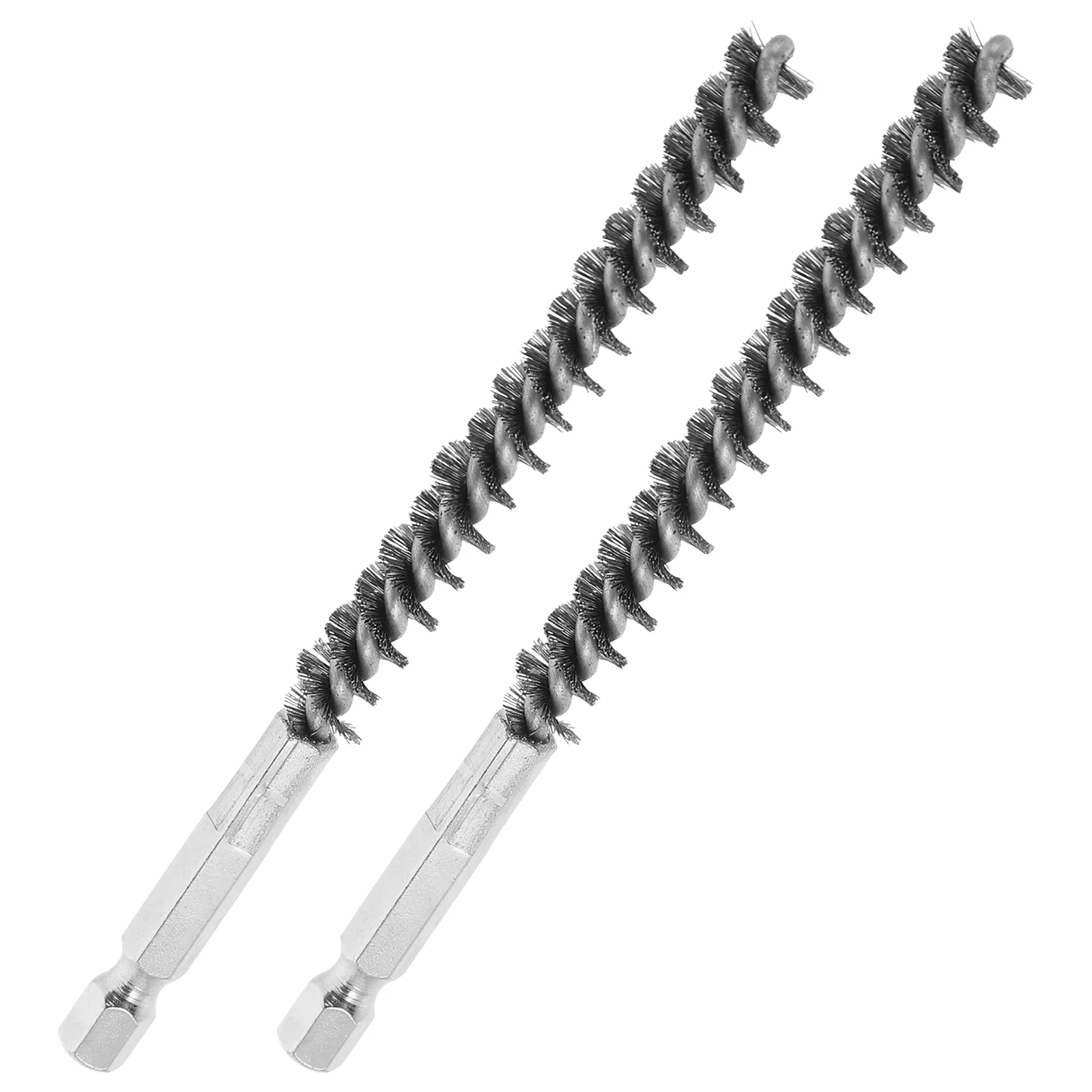 

2Pcs Bore Brush Bore Wire Bore Brush Stainless Steel Hex Shank Cleaning Brush