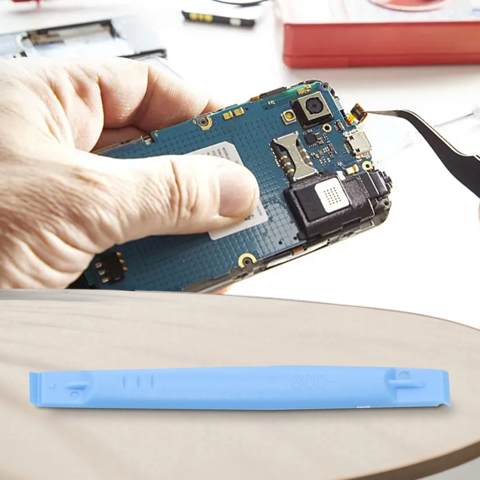 Plastikowe narzędzie do otwierania podważania narzędzia Spudger 83mm cylindryczne sprzętu elektronicznego naprawy jasnoniebieski