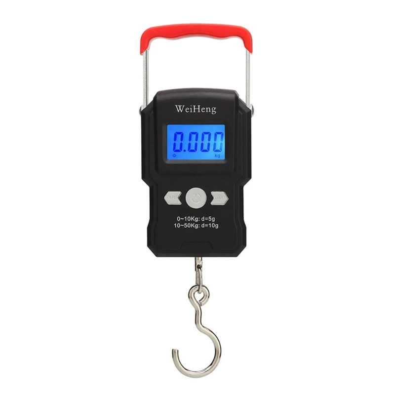 

Electronic Weights Pocket LCD Digital Display Scale Battery Powered 50kg Hanging Hook for Fishing Luggage Weighing Scale