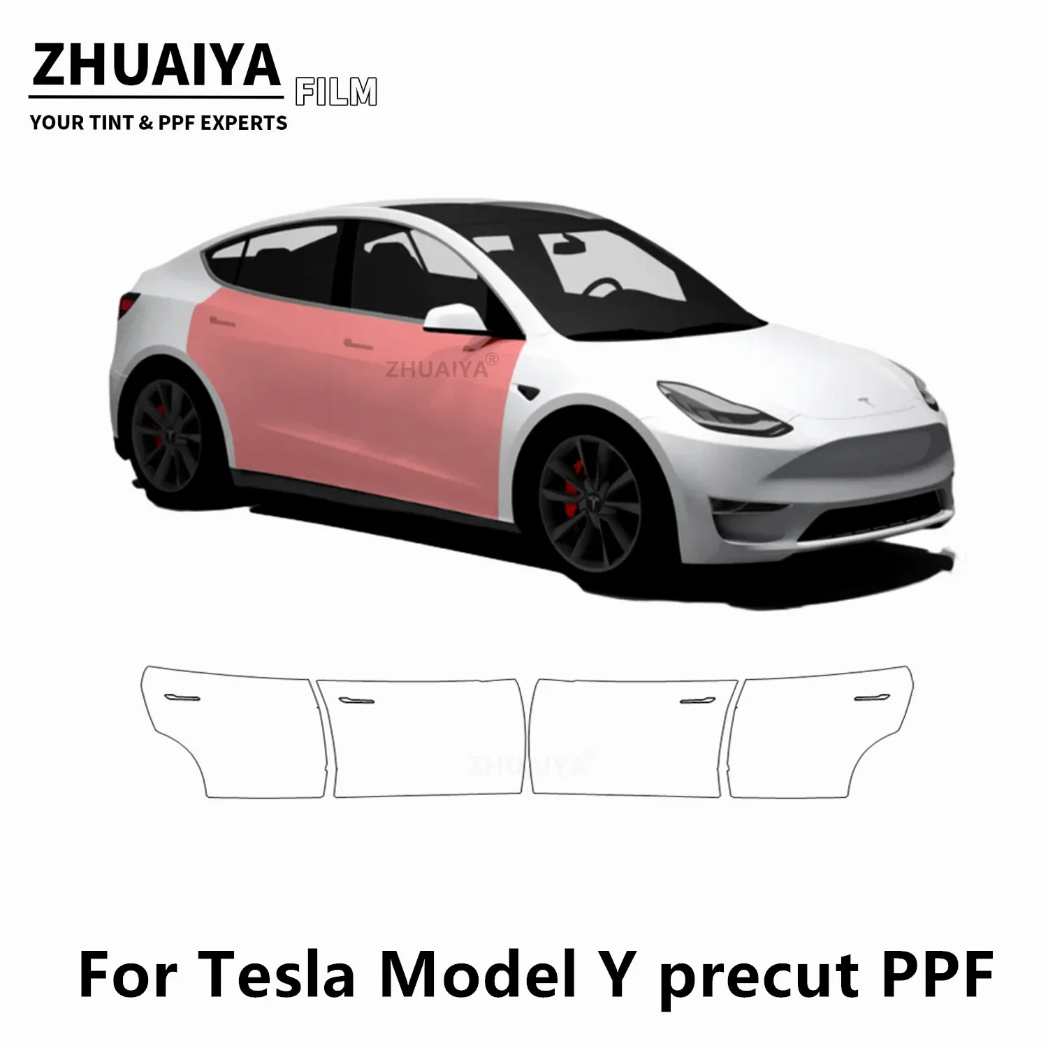 

2020-2024 для Tesla Model Y Door Kit PPF Защитная пленка для краски 8mil пленка для кузова автомобиля