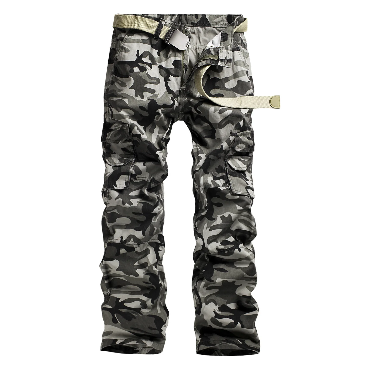 

2022 Men Pants Camouflage Cargo Pants Mens Casual Pockets Trouser Men Outwear Army Baggy pants Joger Worker Male Camo Pants 40
